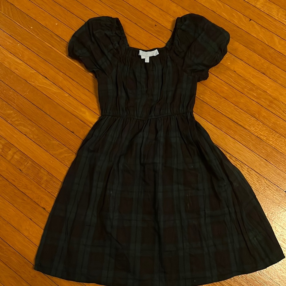Hill House black watch plaid girls dress size 7/8